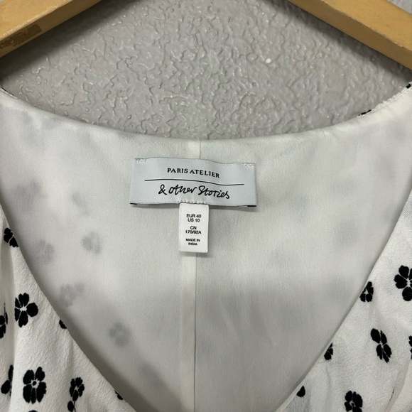 & OTHER STORIES‎ Ruffle Tie Frill Mini Dress Size 10 - Picture 6 of 8